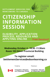 Canadian Citizenship Information Session @ Learning Centre Classroom 103A